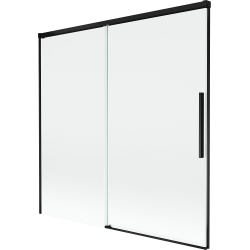 Mexen Rox posuvná vaňová zástena 2-krídlová, 160 x 150 cm, transparentná, čierna - 8C9-160-001-70-00