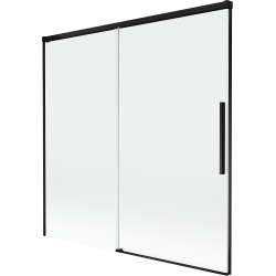 Mexen Rox vaňová zástena 2-krídlová posuvná 160 x 150 cm, transparentná, čierna - 8C9-160-001-70-00