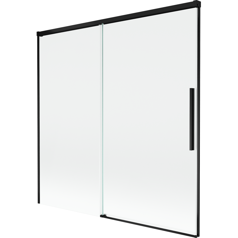 Mexen Rox vaňová zástena 2-krídlová posuvná 160 x 150 cm, transparentná, čierna - 8C9-160-001-70-00