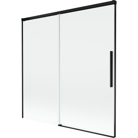 Mexen Rox posuvná vaňová zástena 2-krídlová, 160 x 150 cm, transparentná, čierna - 8C9-160-001-70-00