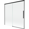 Mexen Rox posuvná vaňová zástena 2-krídlová, 160 x 150 cm, transparentná, čierna - 8C9-160-001-70-00