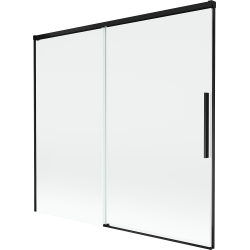 Mexen Rox posuvná dvojkrídlová vaňová zástenka 170 x 150 cm, transparentná, čierna - 8C9-170-001-70-00