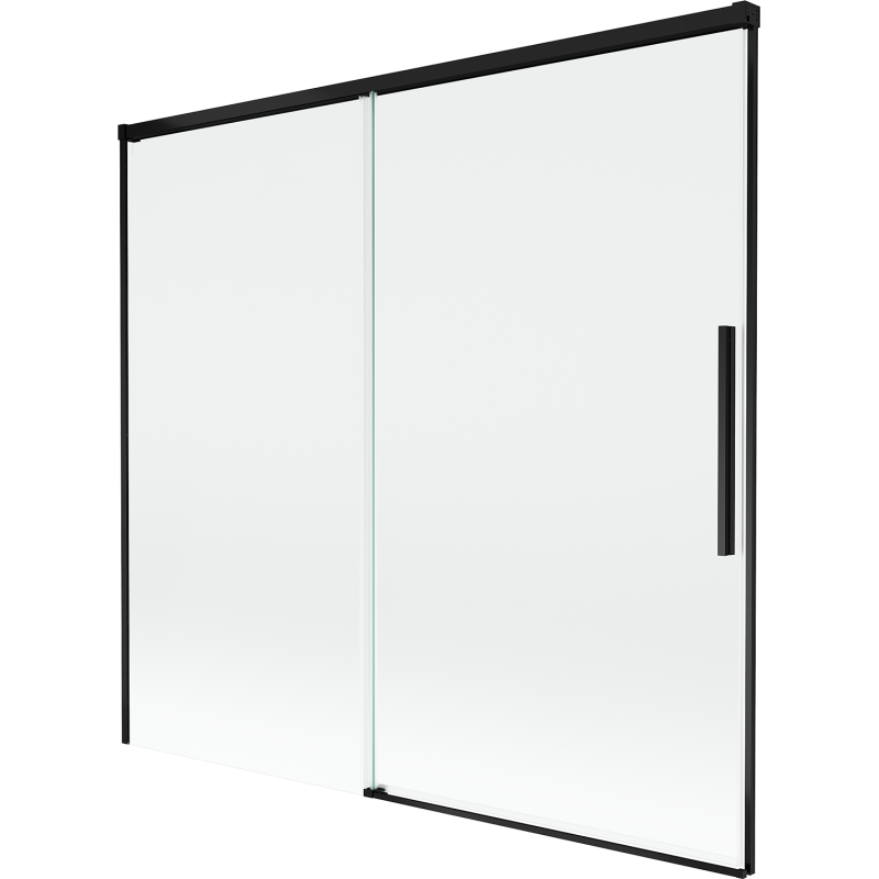 Mexen Rox dvojkrídlový posuvný sprchový paraván 170 x 150 cm, transparentný, čierny - 8C9-170-001-70-00