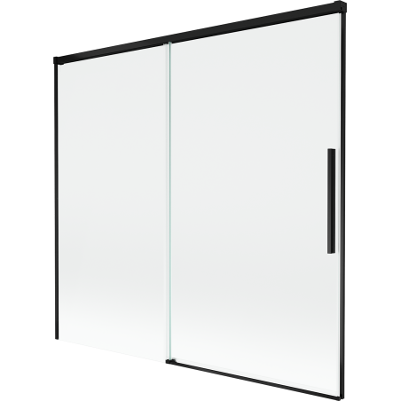 Mexen Rox posuvná dvojkrídlová vaňová zástenka 170 x 150 cm, transparentná, čierna - 8C9-170-001-70-00