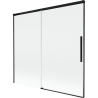 Mexen Rox posuvná dvojkrídlová vaňová zástenka 170 x 150 cm, transparentná, čierna - 8C9-170-001-70-00