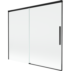 Mexen Rox posuvná vaňová zástena dvojdielna 180 x 150 cm, transparentná, čierna - 8C9-180-001-70-00
