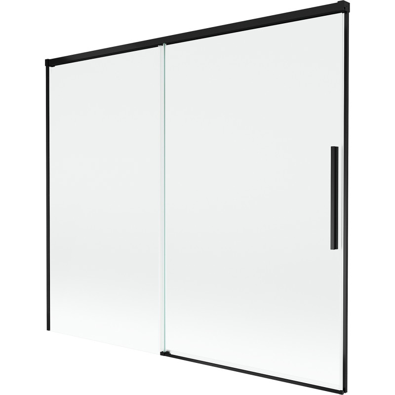 Mexen Rox posuvná vaňová zástena dvojdielna 180 x 150 cm, transparentná, čierna - 8C9-180-001-70-00