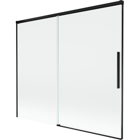 Mexen Rox posuvná vaňová zástena dvojdielna 180 x 150 cm, transparentná, čierna - 8C9-180-001-70-00