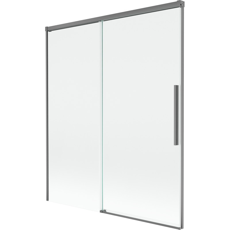 Mexen Rox dvojkrídlový vaničový panel 140 x 150 cm, priehľadný, gun metal - 8C9-140-001-95-00