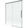 Mexen Rox dvojkrídlový vaničový panel 140 x 150 cm, priehľadný, gun metal - 8C9-140-001-95-00