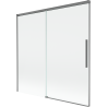 Mexen Rox dvojkrídlová posuvná kúpeľňová zástena 160 x 150 cm, transparentná, gun metal - 8C9-160-001-95-00