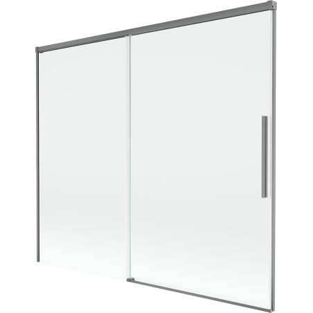 Mexen Rox vaňová zástena 2-krídlová posuvná 180 x 150 cm, transparentná, gun metal - 8C9-180-001-95-00