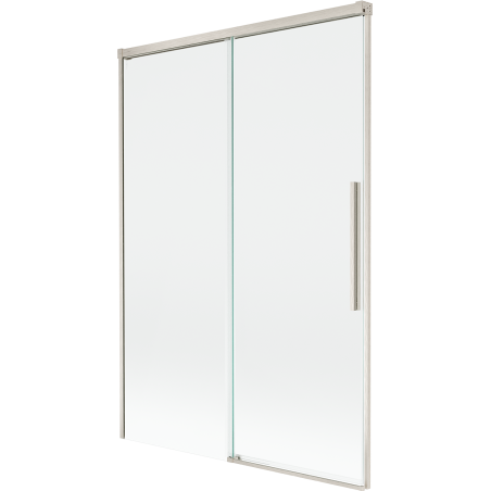 Mexen Rox dvojkrídlová vaňová zástena 120 x 150 cm, transparentná, brúsený nikel - 8C9-120-001-97-00