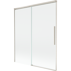 Mexen Rox sprchová zástenna 2-krídlová posuvná 140 x 150 cm, transparentná, brúsený nikel - 8C9-140-001-97-00