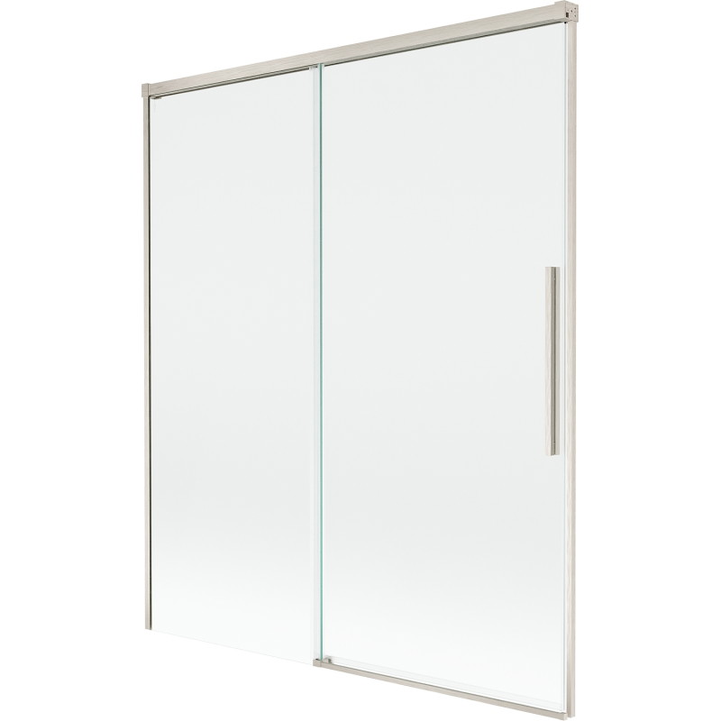 Mexen Rox sprchová zástenna 2-krídlová posuvná 140 x 150 cm, transparentná, brúsený nikel - 8C9-140-001-97-00