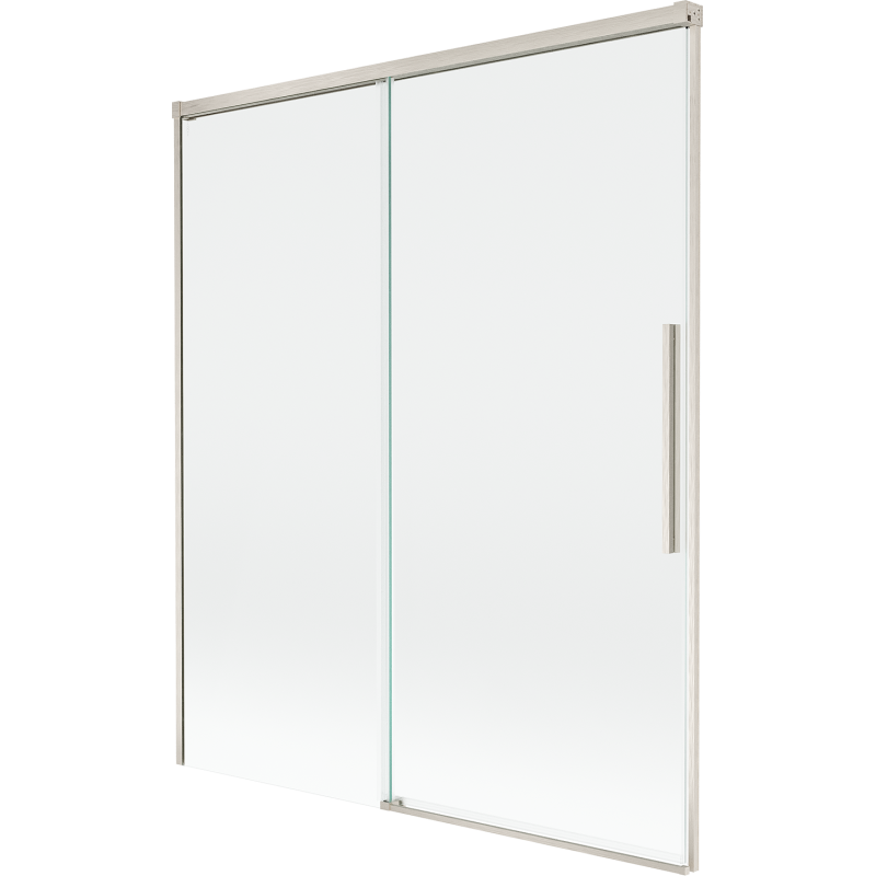 Mexen Rox vaňa paraván 2-krídlový posuvný 140 x 150 cm, transparentný, brúsený nikel - 8C9-140-001-97-00