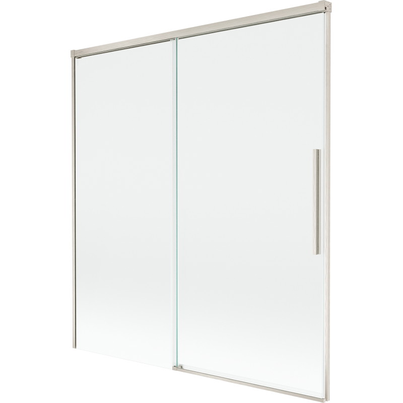 Mexen Rox dvojkrídlová zasúvacia vaňová zástena 150 x 150 cm, transparentná, brúsený nikel - 8C9-150-001-97-00