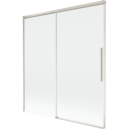 Mexen Rox dvojkrídlová zasúvacia vaňová zástena 150 x 150 cm, transparentná, brúsený nikel - 8C9-150-001-97-00
