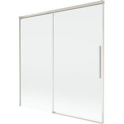 Mexen Rox posuvná vaňová zástena 2-krídlová 160 x 150 cm, transparentná, brúsený nikel - 8C9-160-001-97-00