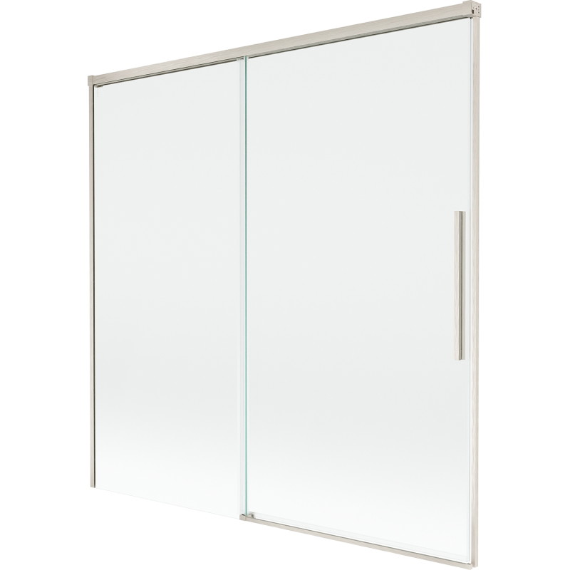Mexen Rox posuvná vaňová zástena 2-krídlová 160 x 150 cm, transparentná, brúsený nikel - 8C9-160-001-97-00