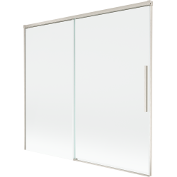 Mexen Rox dvojkrídlový vaňový paraván posuvný 170 x 150 cm, transparentný, brúsený nikel - 8C9-170-001-97-00