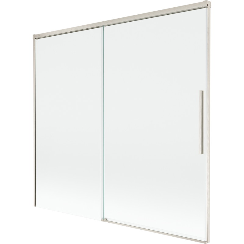 Mexen Rox dvojkrídlový vaňový paraván posuvný 170 x 150 cm, transparentný, brúsený nikel - 8C9-170-001-97-00