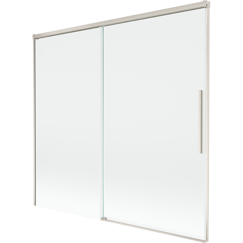 Mexen Rox sprchová zástena 2-krídlová posuvná 170 x 150 cm, transparentná, brúsený nikel - 8C9-170-001-97-00