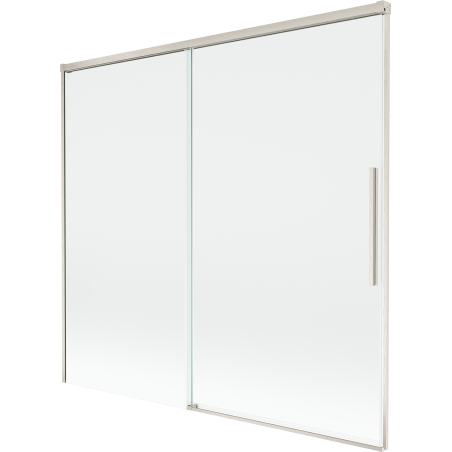 Mexen Rox dvojkrídlový vaňový paraván posuvný 170 x 150 cm, transparentný, brúsený nikel - 8C9-170-001-97-00