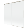 Mexen Rox dvojkrídlový vaňový paraván posuvný 170 x 150 cm, transparentný, brúsený nikel - 8C9-170-001-97-00