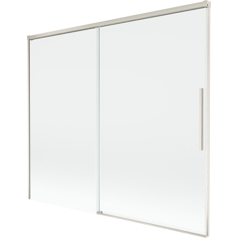 Mexen Rox sprchová zábrana 2-krídlová posuvná 180 x 150 cm, transparentná, kartáčovaný nikel - 8C9-180-001-97-00