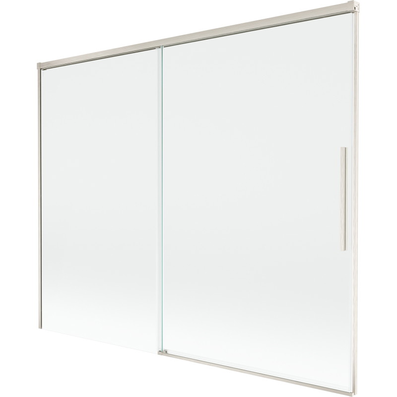 Mexen Rox sklenená vaňová zástena 2-krídlová posuvná 190 x 150 cm, transparentná, brúsený nikel - 8C9-190-001-97-00