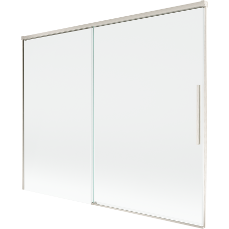 Mexen Rox sklenená vaňová zástena 2-krídlová posuvná 190 x 150 cm, transparentná, brúsený nikel - 8C9-190-001-97-00