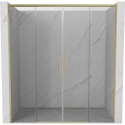 Mexen Rox posuvné sprchové dvere 180 cm, transparentné, zlaté brúsené - 8C2-180-002-55-00