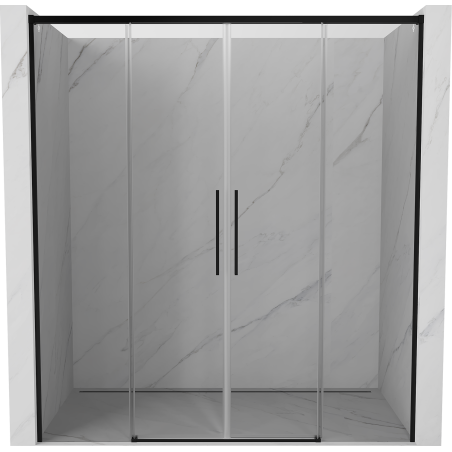 Mexen Rox posuvné sprchové dvere 170 cm, transparentné, čierne - 8C2-170-002-70-00