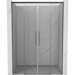 Mexen Rox posuvné sprchové dvere 160 cm, transparentné, gun metal - 8C2-160-002-95-00