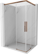 Mexen Rox Duo posuvný sprchový kút 100 x 90 cm, transparentný, ružové zlato - 8C2D-100-090-60-00