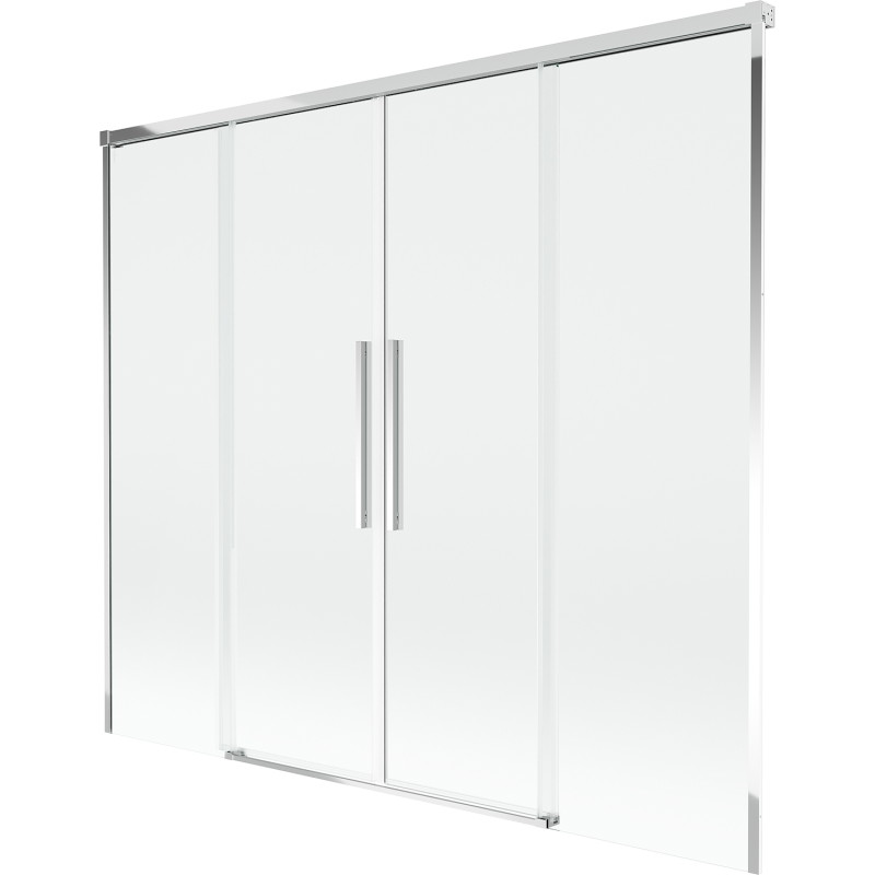 Mexen Rox sprchová závesová stena dvojkrídlová posuvná 180 x 150 cm, transparentná, chróm - 8C9-180-002-01-00