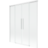 Mexen Rox kúpeľňová zásterka dvojkrídlová posuvná 150 x 150 cm, priehľadná, biela - 8C9-150-002-20-00