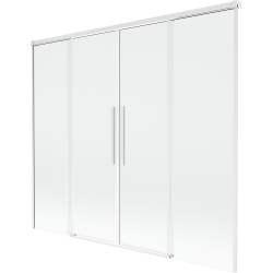 Mexen Rox sprchový kút 2-krídielkový posuvný 190 x 150 cm, priehľadný, biely - 8C9-190-002-20-00