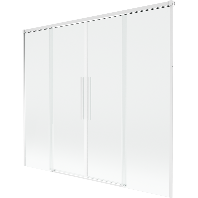 Mexen Rox sprchový kút 2-krídielkový posuvný 190 x 150 cm, priehľadný, biely - 8C9-190-002-20-00