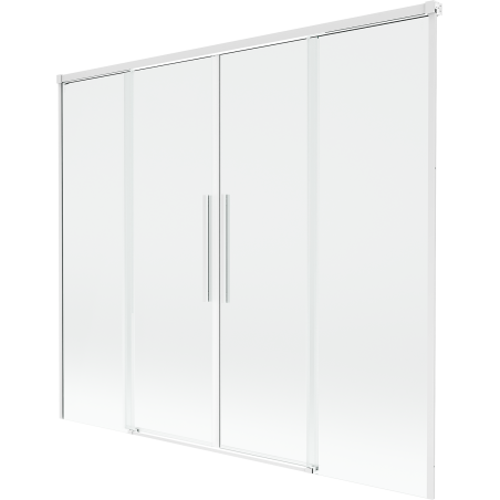 Mexen Rox sprchový kút 2-krídielkový posuvný 190 x 150 cm, priehľadný, biely - 8C9-190-002-20-00