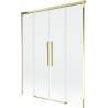 Mexen Rox sprchová zástenka dvojkrídlová posuvná 160 x 150 cm, transparentná, zlatá - 8C9-160-002-50-00