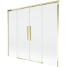 Mexen Rox dvojkrídlový sprchový paraván 180 x 150 cm, priehľadný, zlatý - 8C9-180-002-50-00