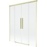 Mexen Rox dvojkrídlová sprchová zástena posuvná 140 x 150 cm, transparentná, zlatá brúsená - 8C9-140-002-55-00