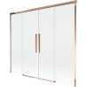 Mexen Rox dvojkrídlový posuvný sprchový paraván 170 x 150 cm, transparentný, ružové zlato - 8C9-170-002-60-00