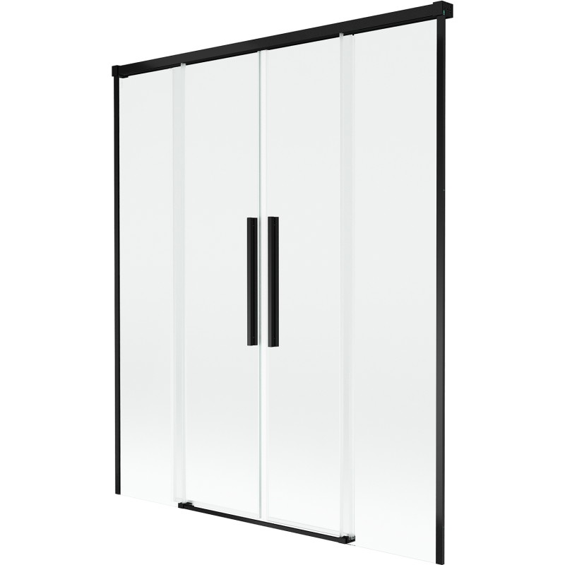 Mexen Rox posuvná vaňová zástena s 2 krídlami 150 x 150 cm, transparentná, čierna - 8C9-150-002-70-00