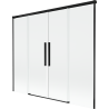 Mexen Rox dvojkrídlová vaňová zástena, posuvná 170 x 150 cm, priehľadná, čierna - 8C9-170-002-70-00