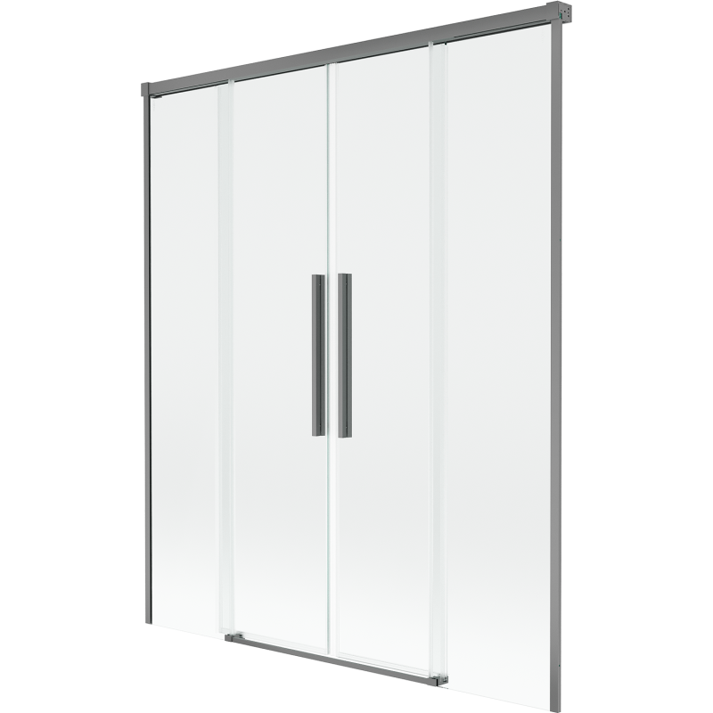 Mexen Rox sprchový kút 2-krídlový posuvný 140 x 150 cm, priehľadný, gun metal - 8C9-140-002-95-00