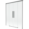Mexen Rox sprchová stena 2-krídlová posuvná 160 x 150 cm, transparentná, gun metal - 8C9-160-002-95-00