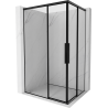 Mexen Rox Duo zasúvacia sprchová kabína 100 x 80 cm, čierny rám, čierna - 8C2D-100-080-70-70